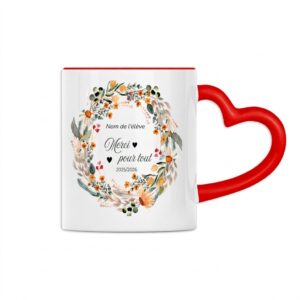 Mug en forme de cœur  - Cadeau idéal pour maîtresse /maître