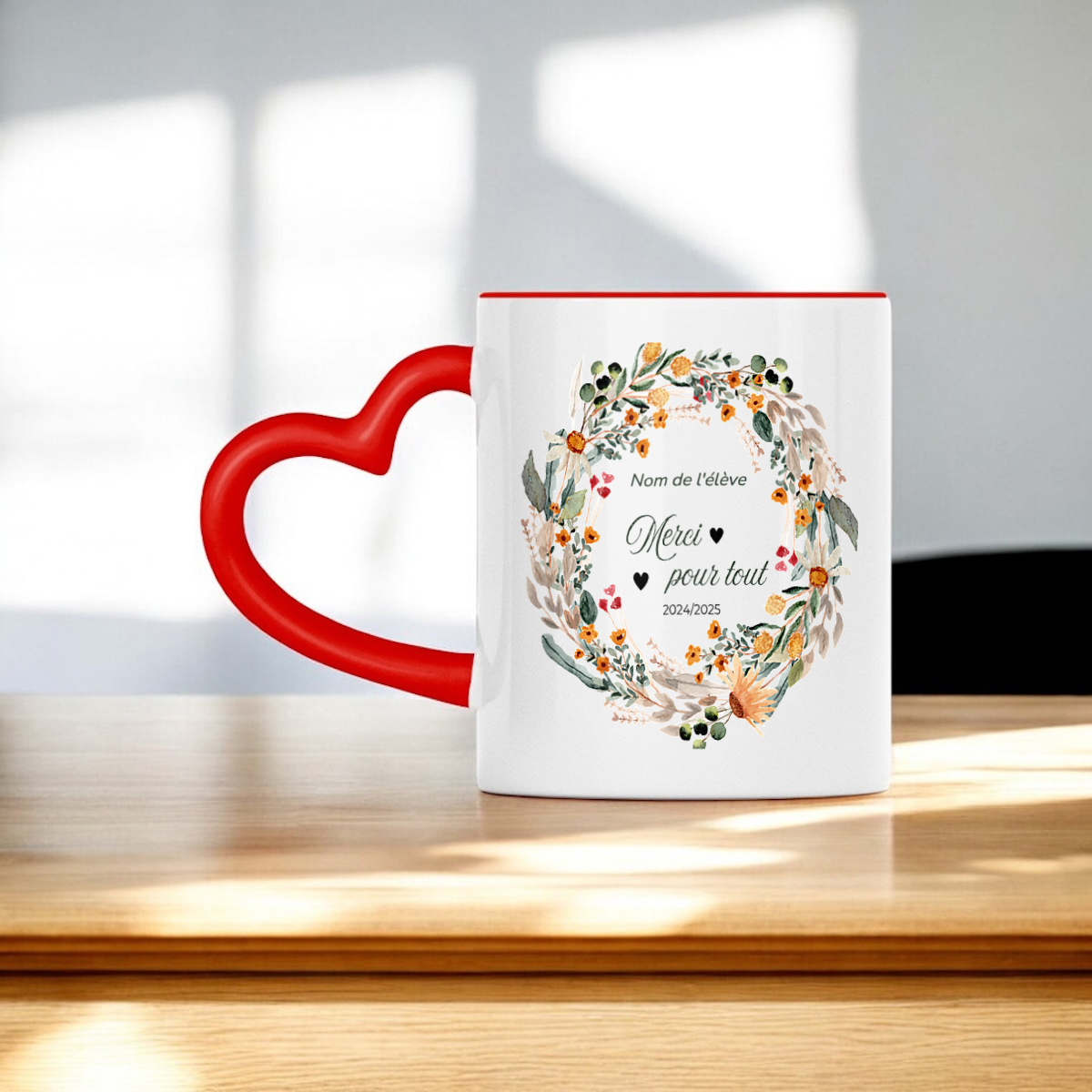 Heart-Shaped Mug - Cadeau idéal pour maîtres et maîtresses