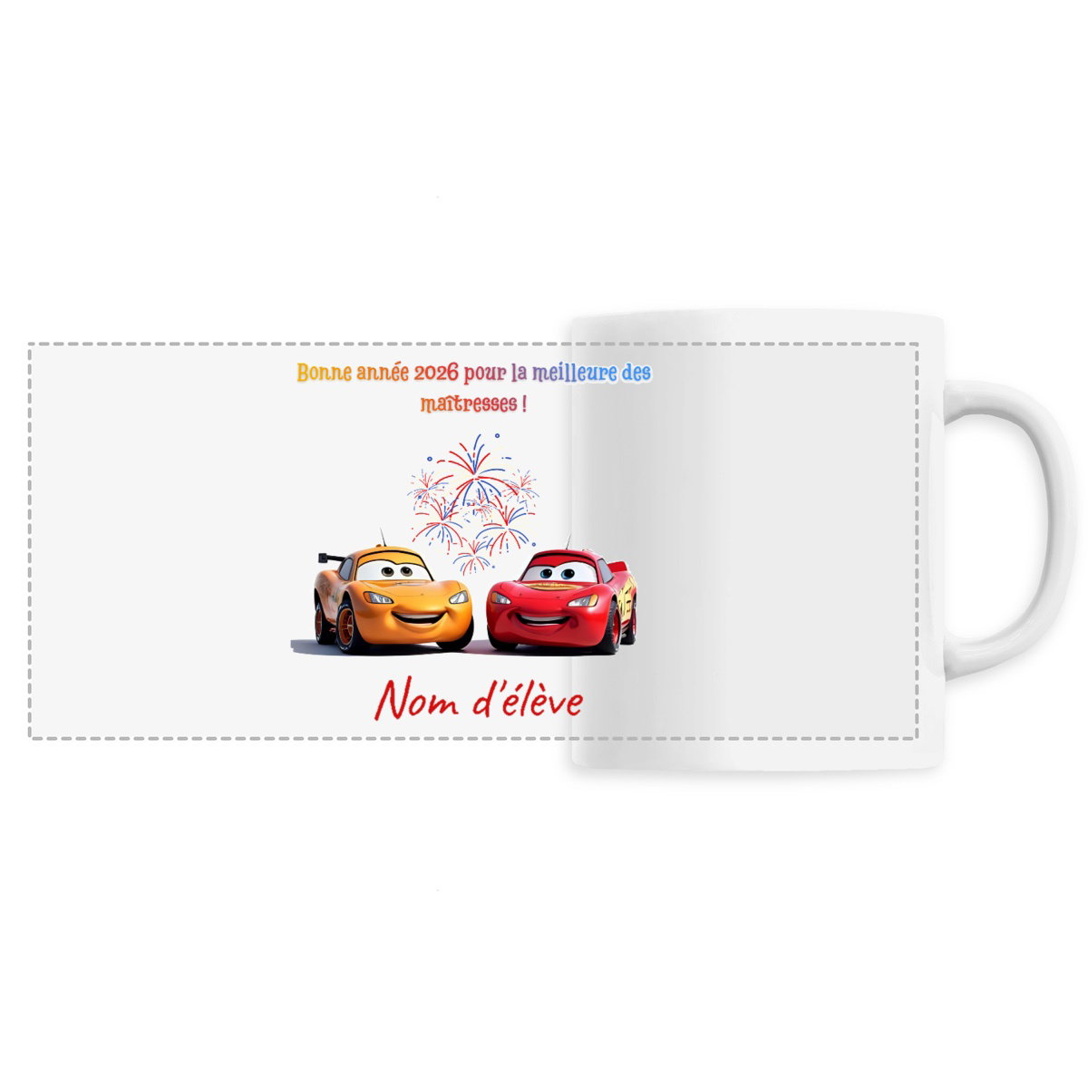 Mug “Merci Maîtresse” – Design voiture personnalisé