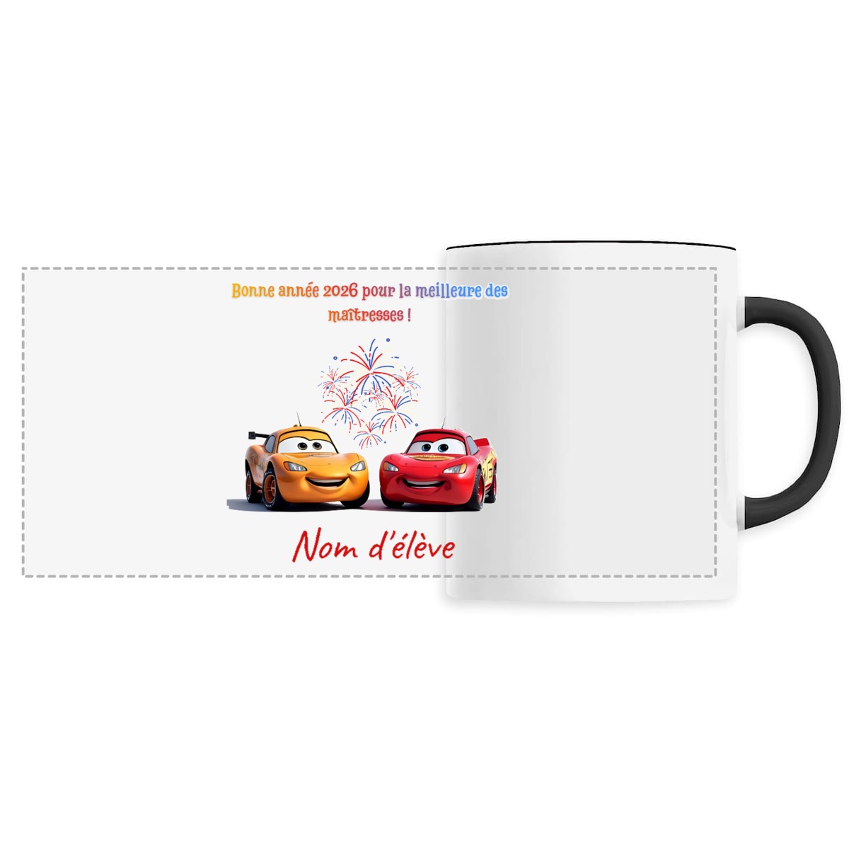 Mug “Merci Maîtresse” – Design voiture personnalisé