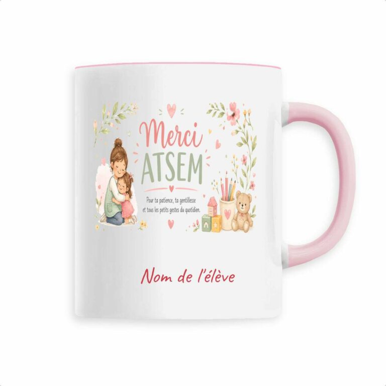 Mug Céramique "Merci ATSEM" – Double Impression