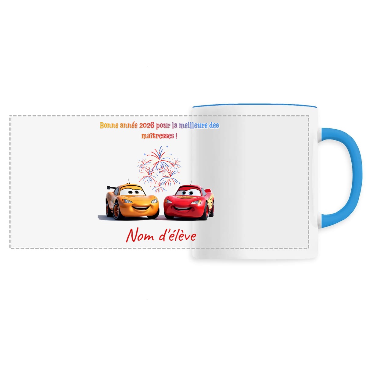 Mug “Merci Maîtresse” – Design voiture personnalisé